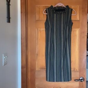 Elegant Striped Sleeveless Dress